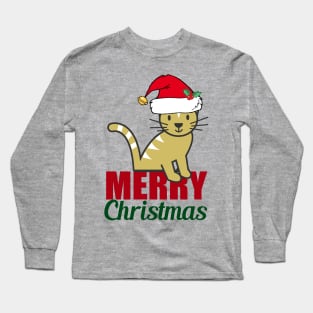 Merry Christmas Kitty Cat Long Sleeve T-Shirt